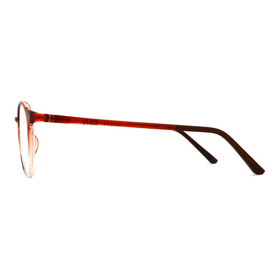 OWNDAYS | ESSENTIAL Clear Brown Full Rim Boston left side