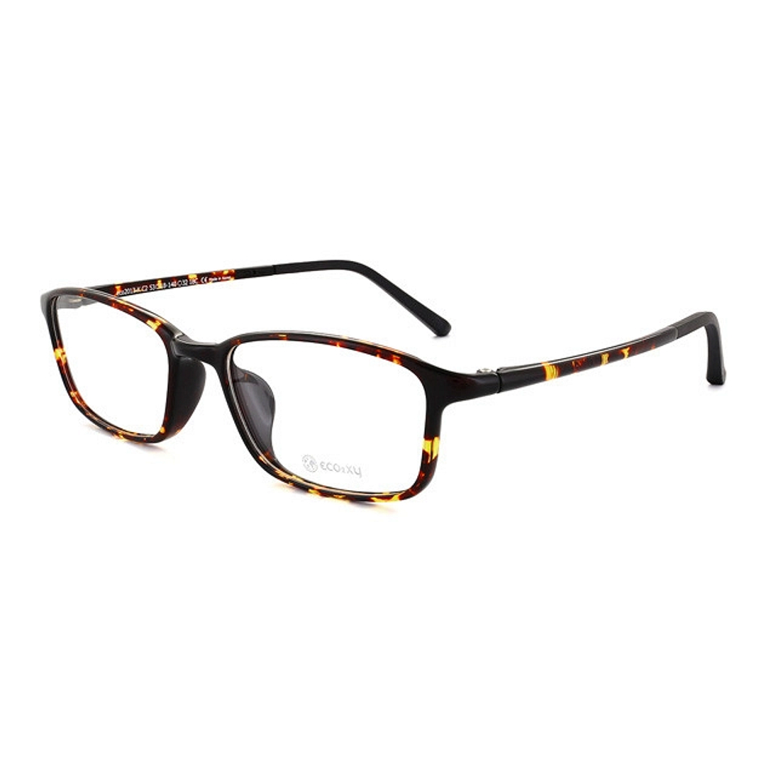 OWNDAYS | ESSENTIAL Brown Demi Full Rim Rectangle left side