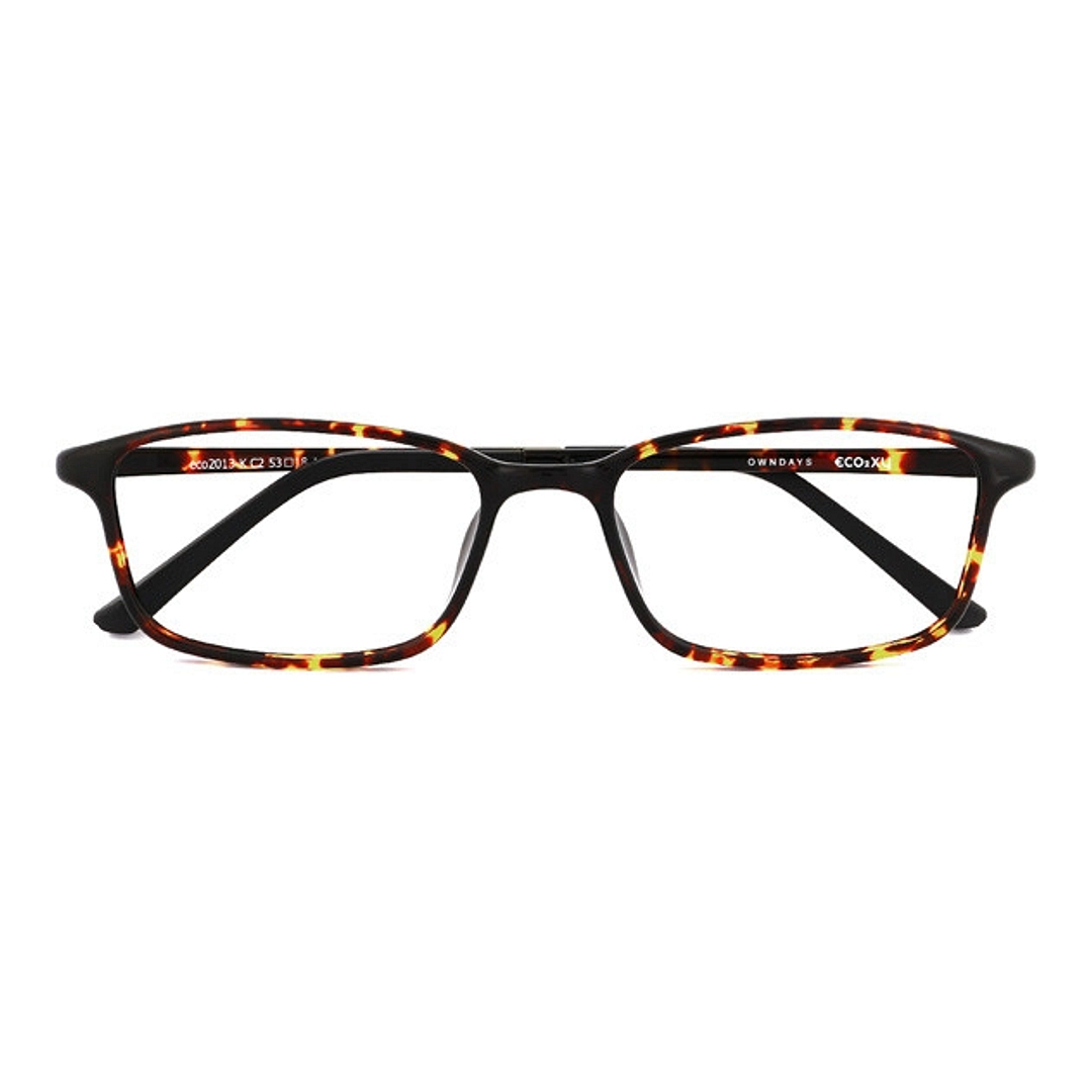 OWNDAYS | ESSENTIAL Brown Demi Full Rim Rectangle right side