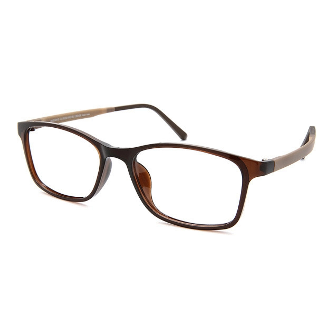 OWNDAYS | ESSENTIAL Light Brown Full Rim Rectangle left side