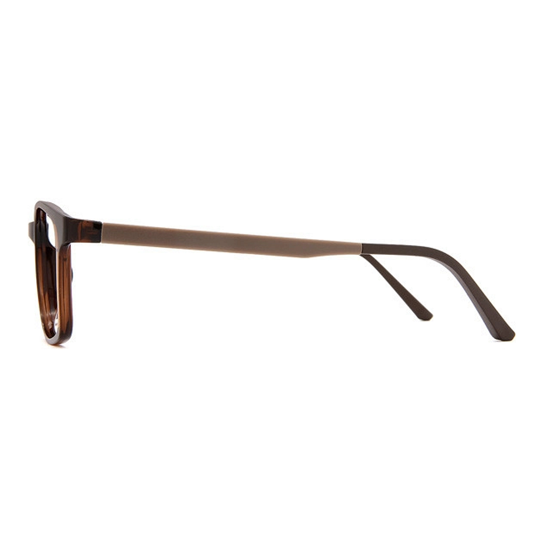 OWNDAYS | ESSENTIAL Light Brown Full Rim Rectangle left side