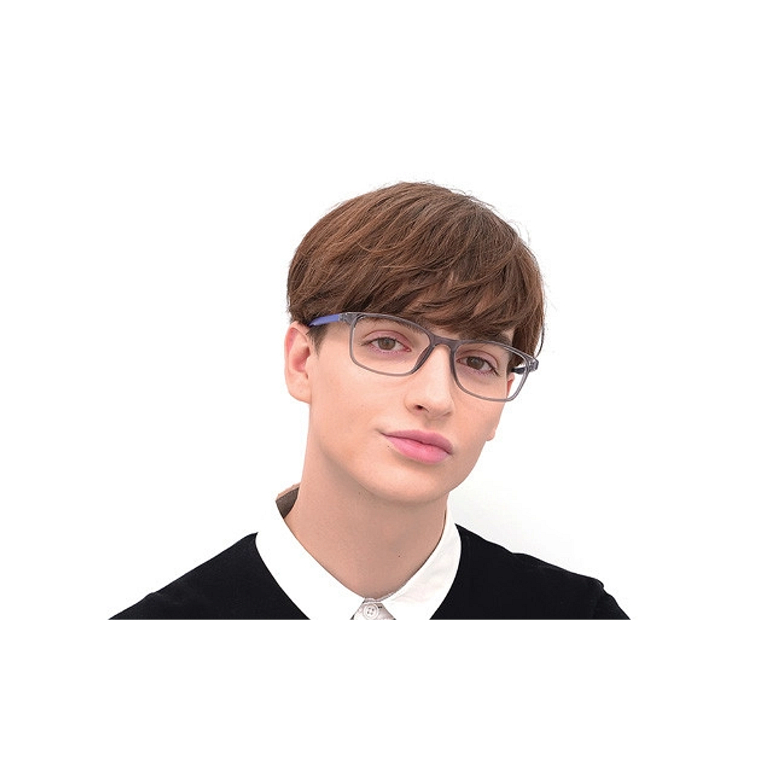 OWNDAYS | ESSENTIAL Crystal Transparent Full Rim Rectangle left side