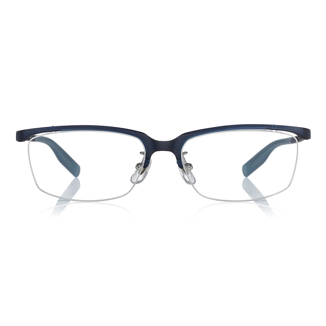 OWNDAYS | AIR Navy Blue Half Rim Rectangle right side