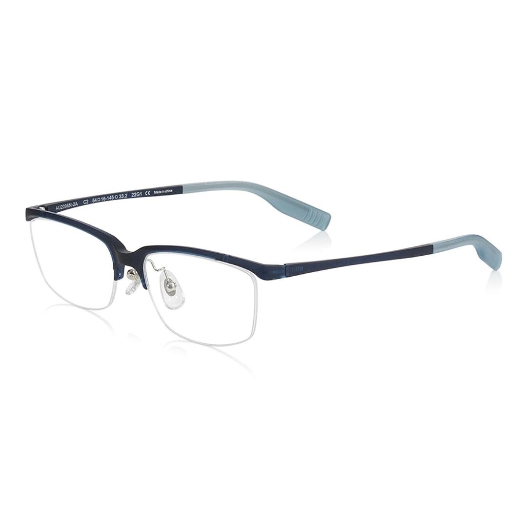 OWNDAYS | AIR Navy Blue Half Rim Rectangle left side