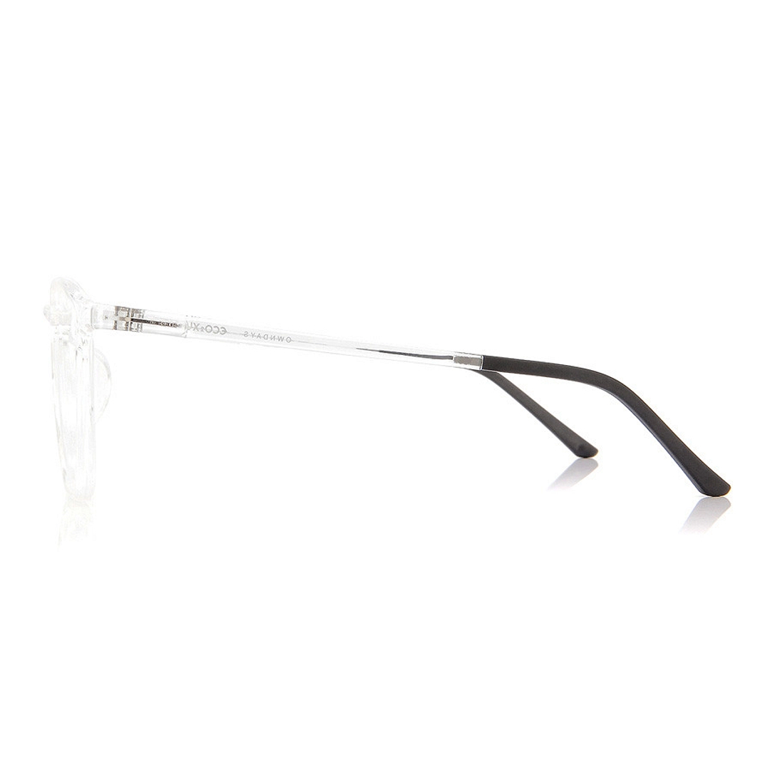 OWNDAYS | ESSENTIAL Crystal Transparent Full Rim Wellington left side
