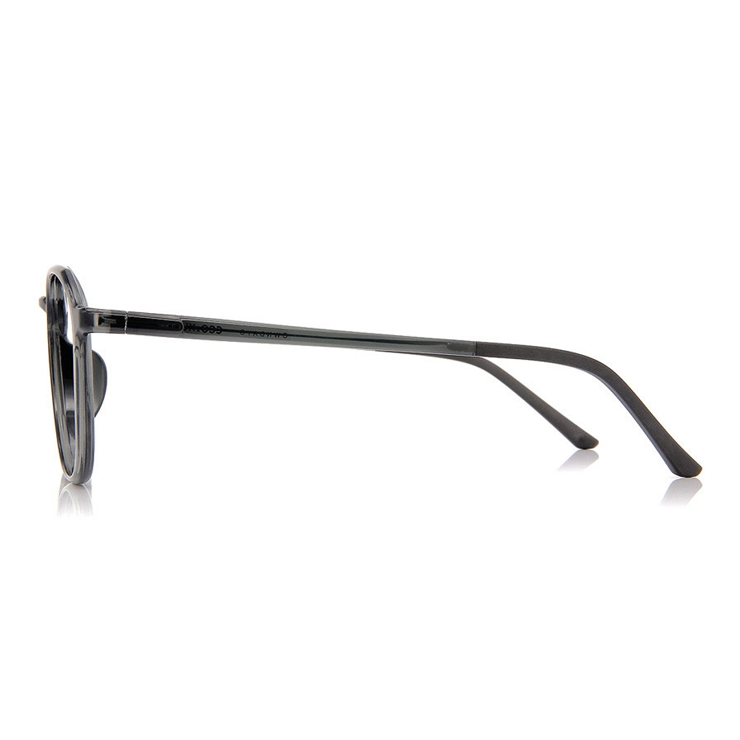 OWNDAYS | ESSENTIAL Gray Full Rim Polygon left side