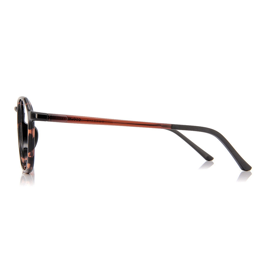 OWNDAYS | ESSENTIAL Brown Demi Full Rim Polygon left side