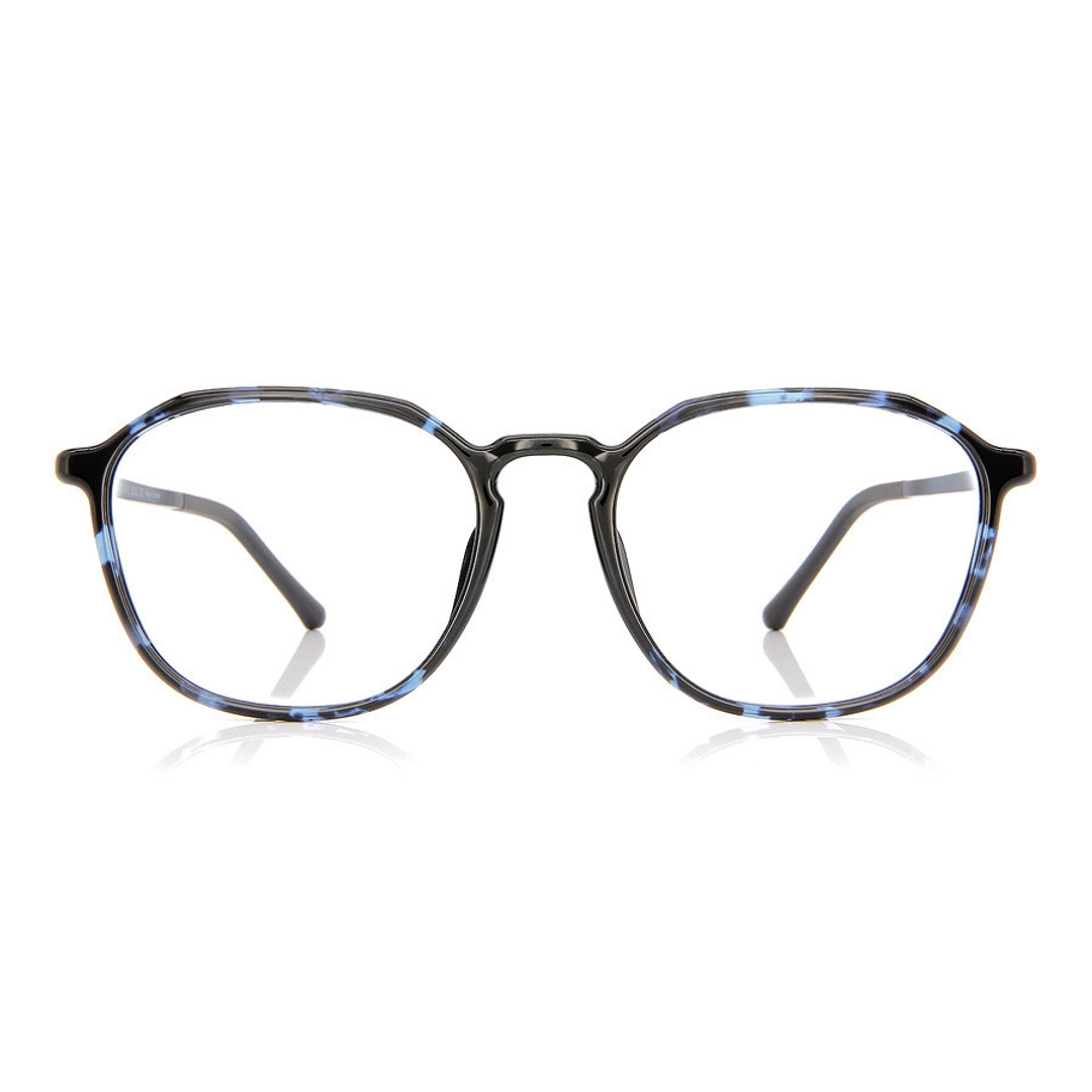 OWNDAYS | ESSENTIAL Blue Demi Full Rim Polygon right side