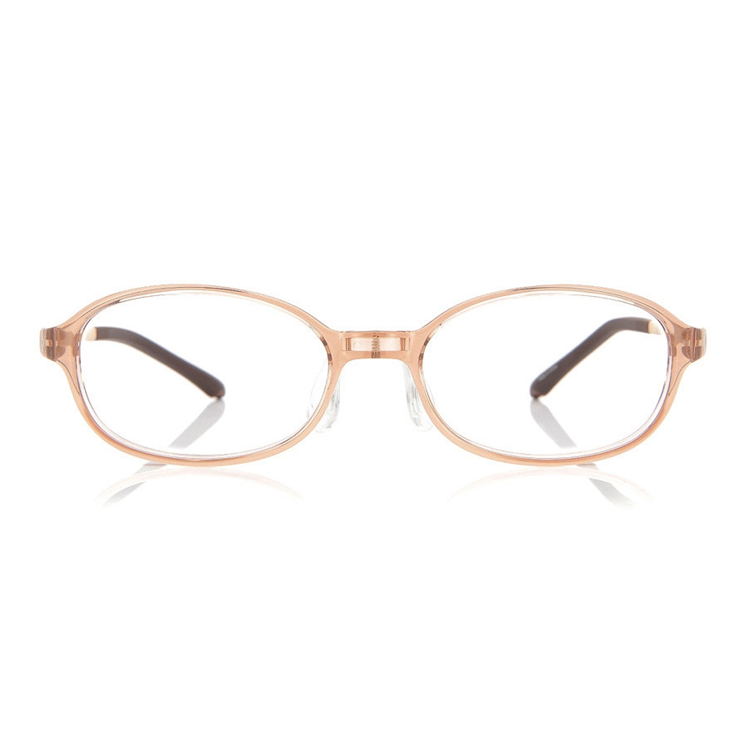 OWNDAYS | ESSENTIAL Light Brown Full Rim Oval right side