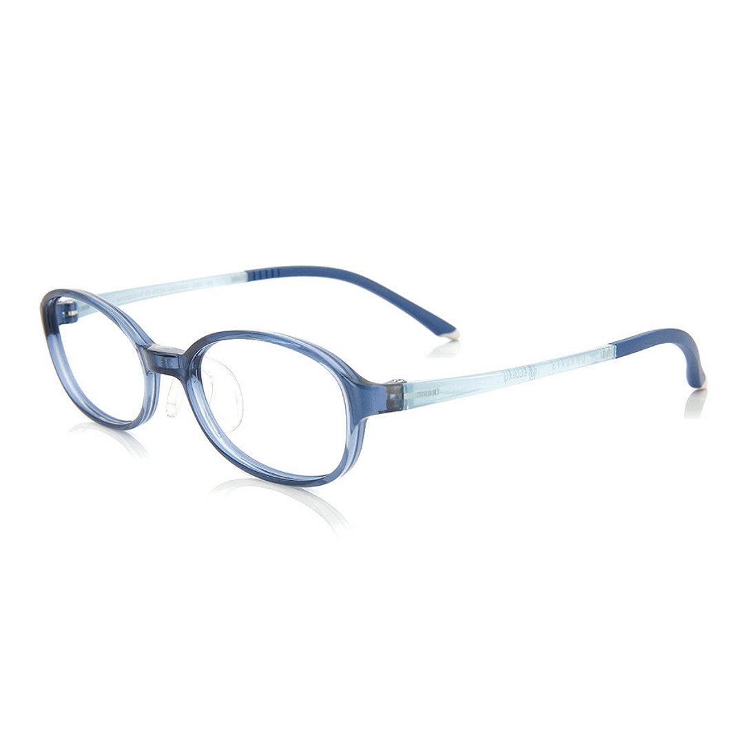OWNDAYS | ESSENTIAL Sky Blue Full Rim Oval left side