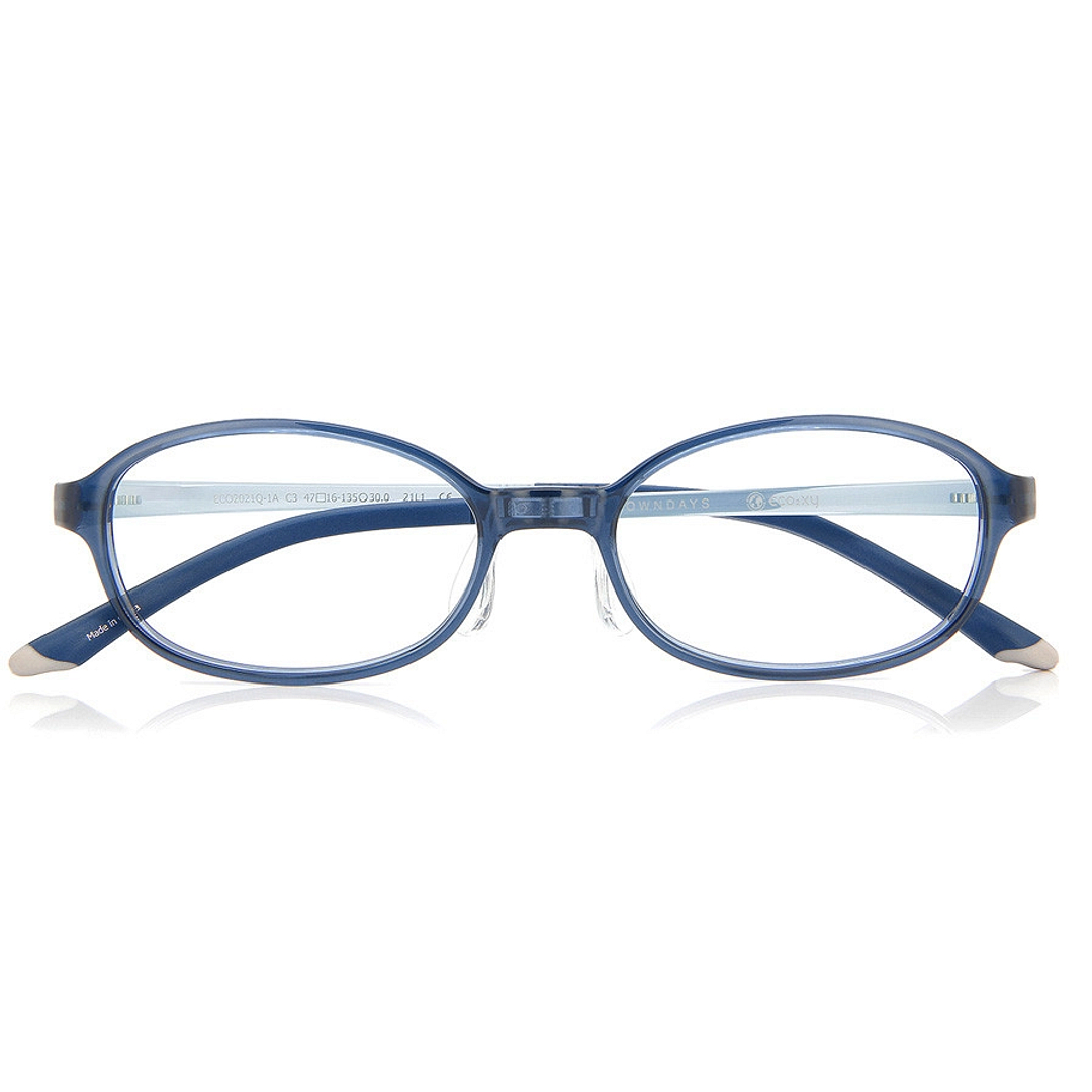 OWNDAYS | ESSENTIAL Sky Blue Full Rim Oval right side