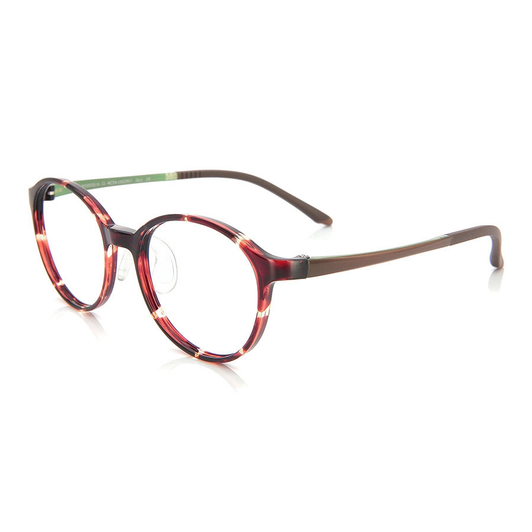 OWNDAYS | ESSENTIAL Brown Demi Full Rim Boston left side