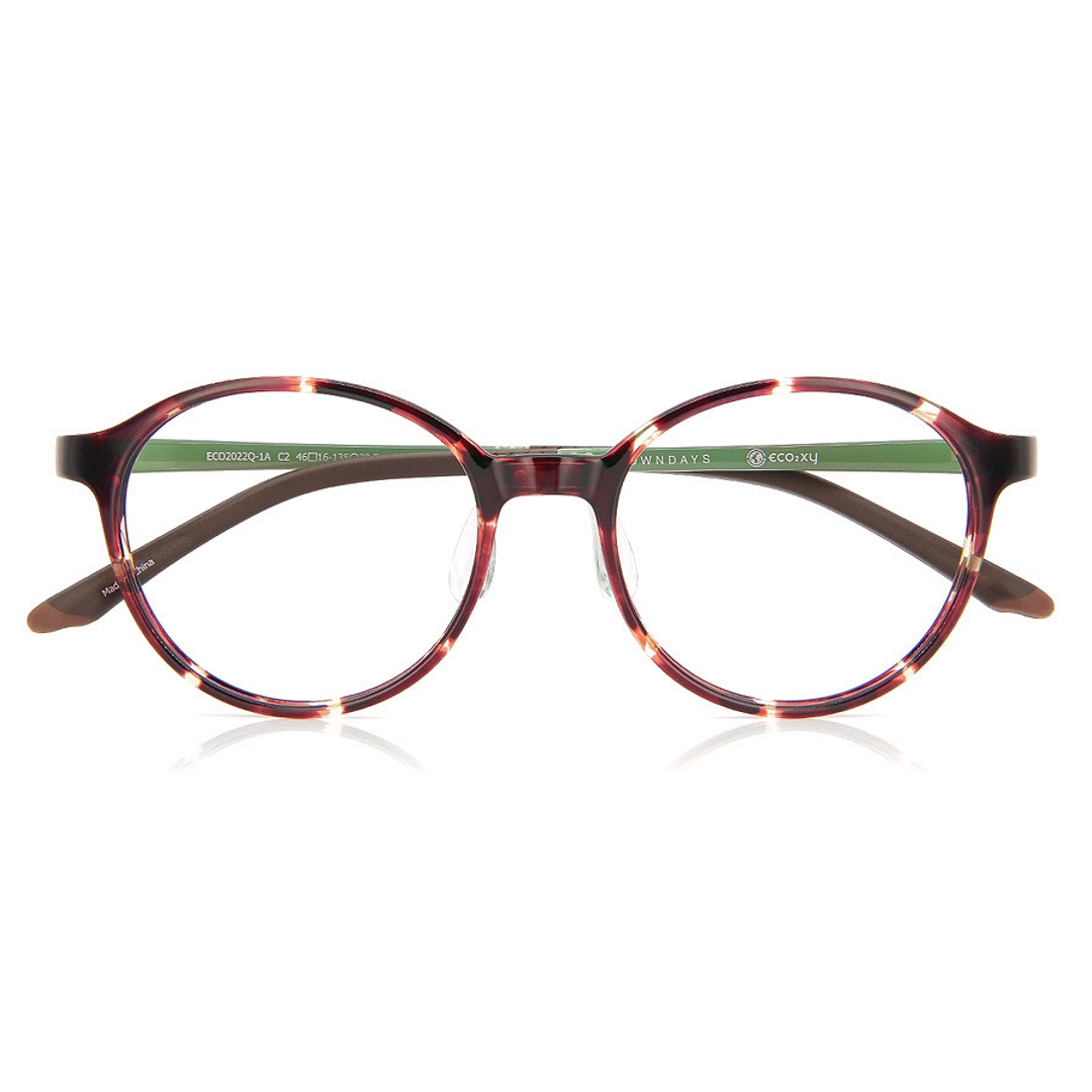 OWNDAYS | ESSENTIAL Brown Demi Full Rim Boston right side