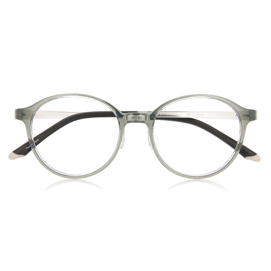 OWNDAYS | ESSENTIAL Crystal Transparent Full Rim Boston right side
