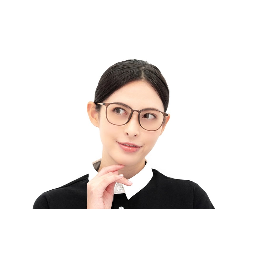 OWNDAYS | ESSENTIAL Black Full Rim Boston left side