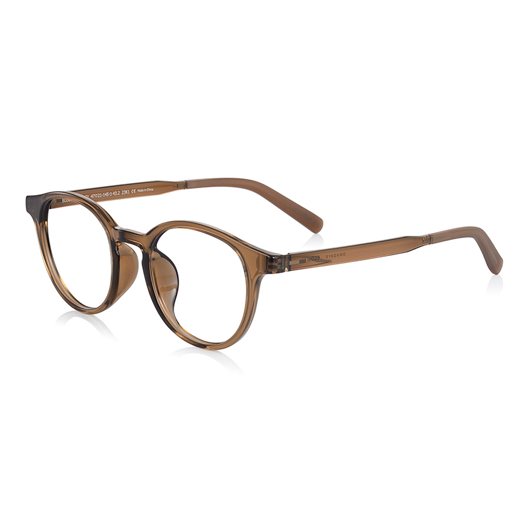 OWNDAYS | ESSENTIAL Light brown Full Rim Boston left side