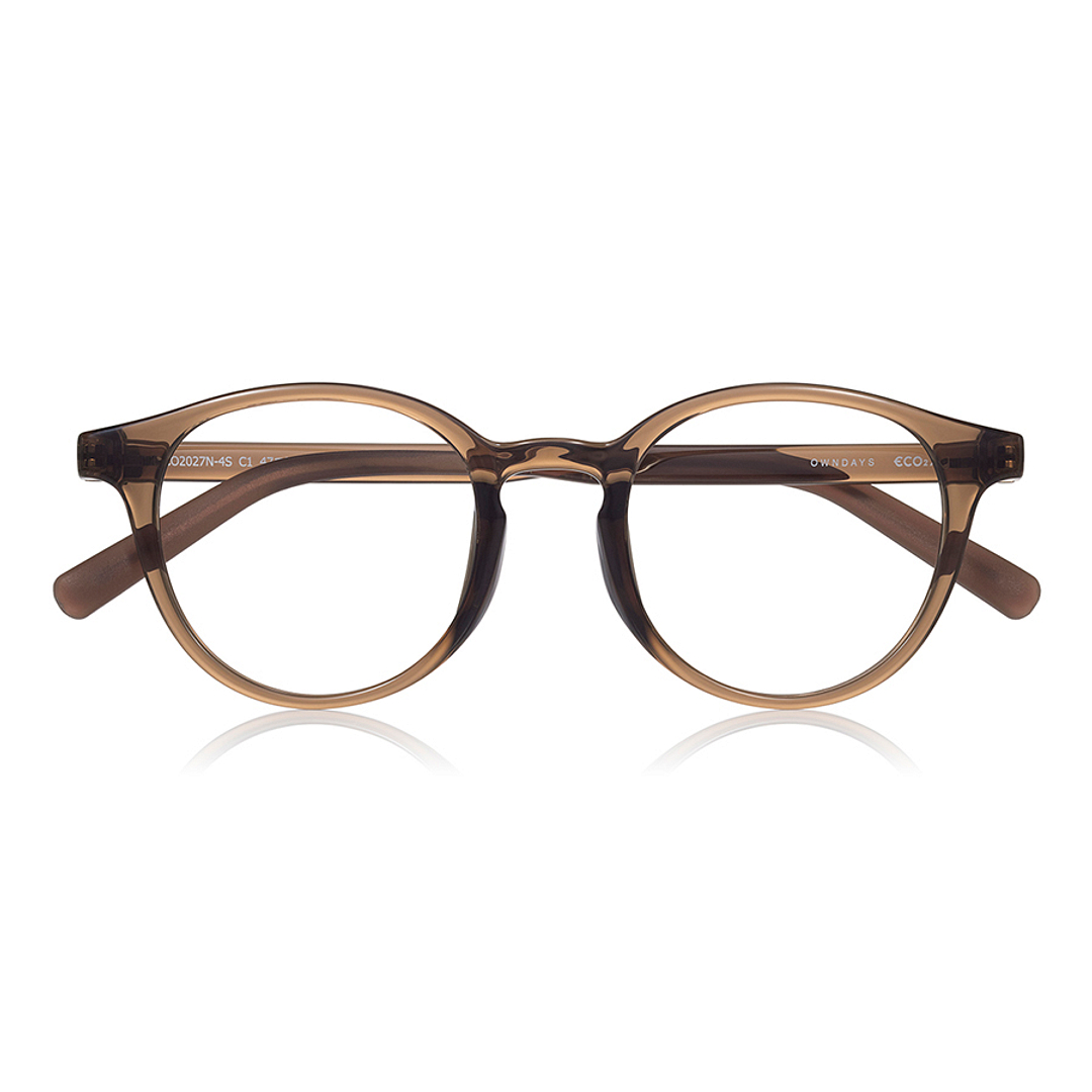 OWNDAYS | ESSENTIAL Light brown Full Rim Boston right side