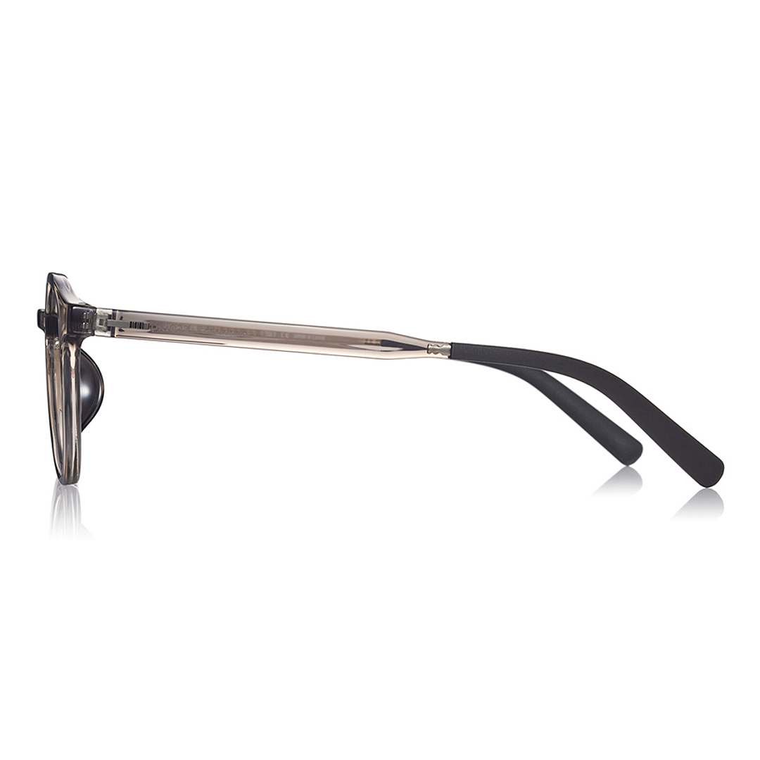 OWNDAYS | ESSENTIAL Clear Gray Full Rim Boston left side