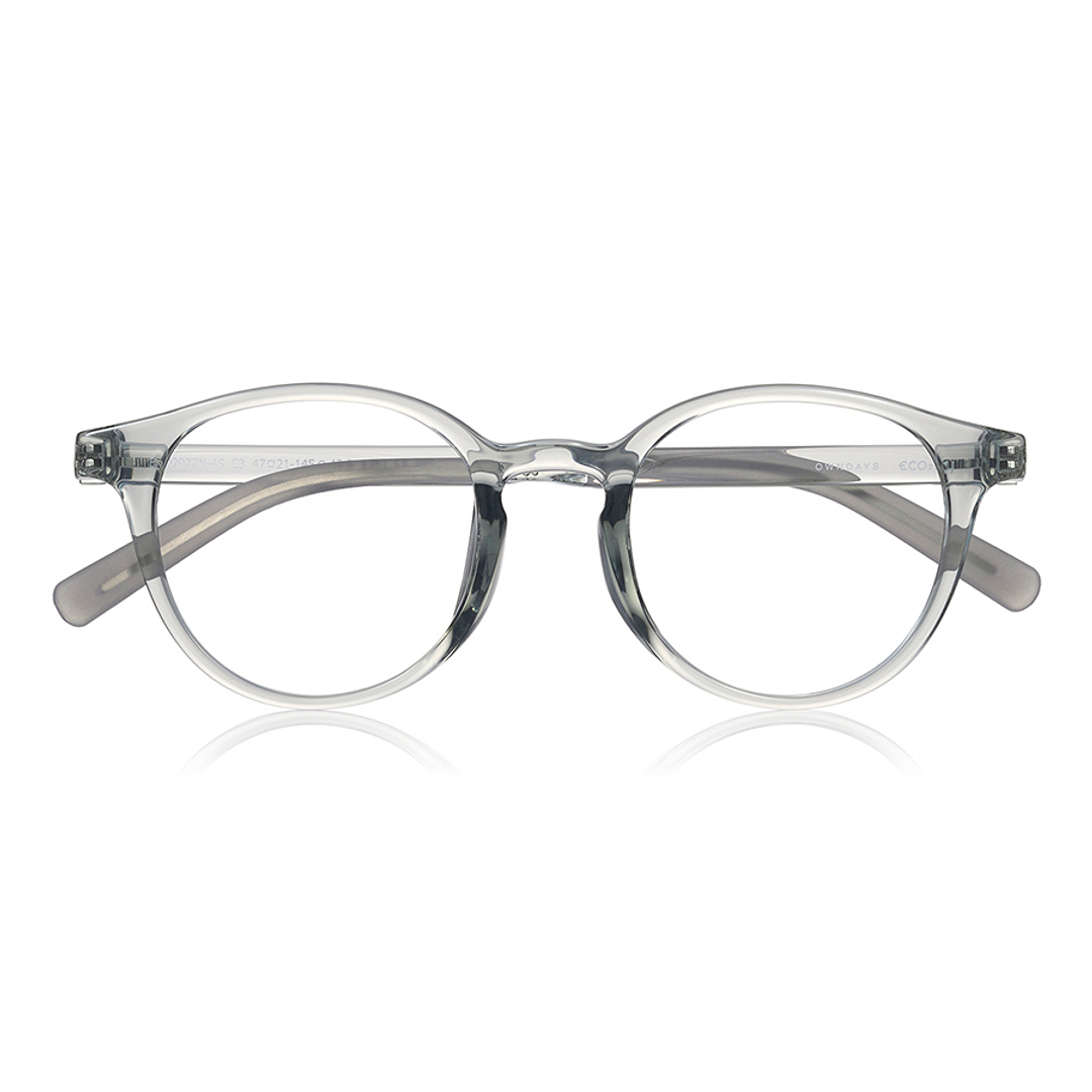 OWNDAYS | ESSENTIAL Crystal Transparent Full Rim Boston right side