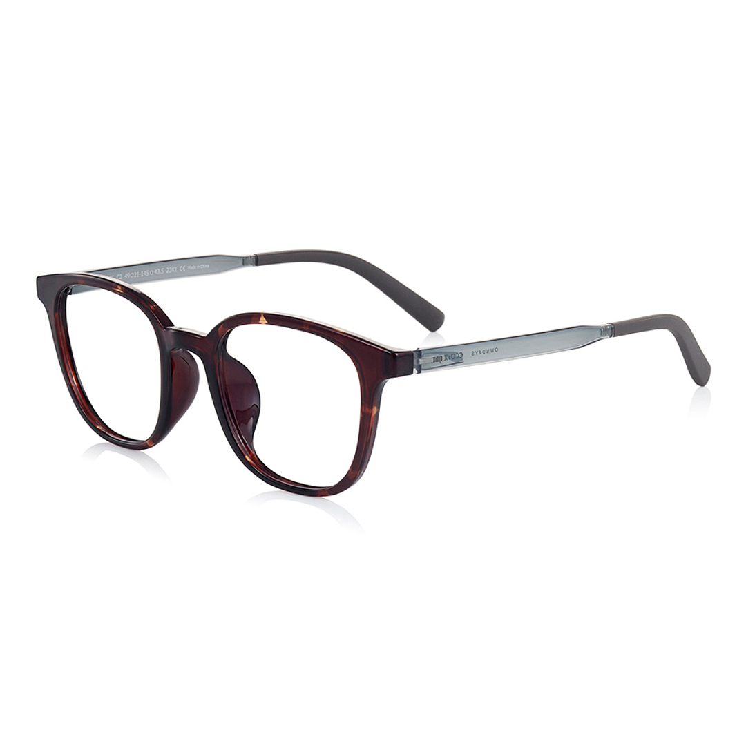 OWNDAYS | ESSENTIAL Brown Demi Full Rim Wellington left side