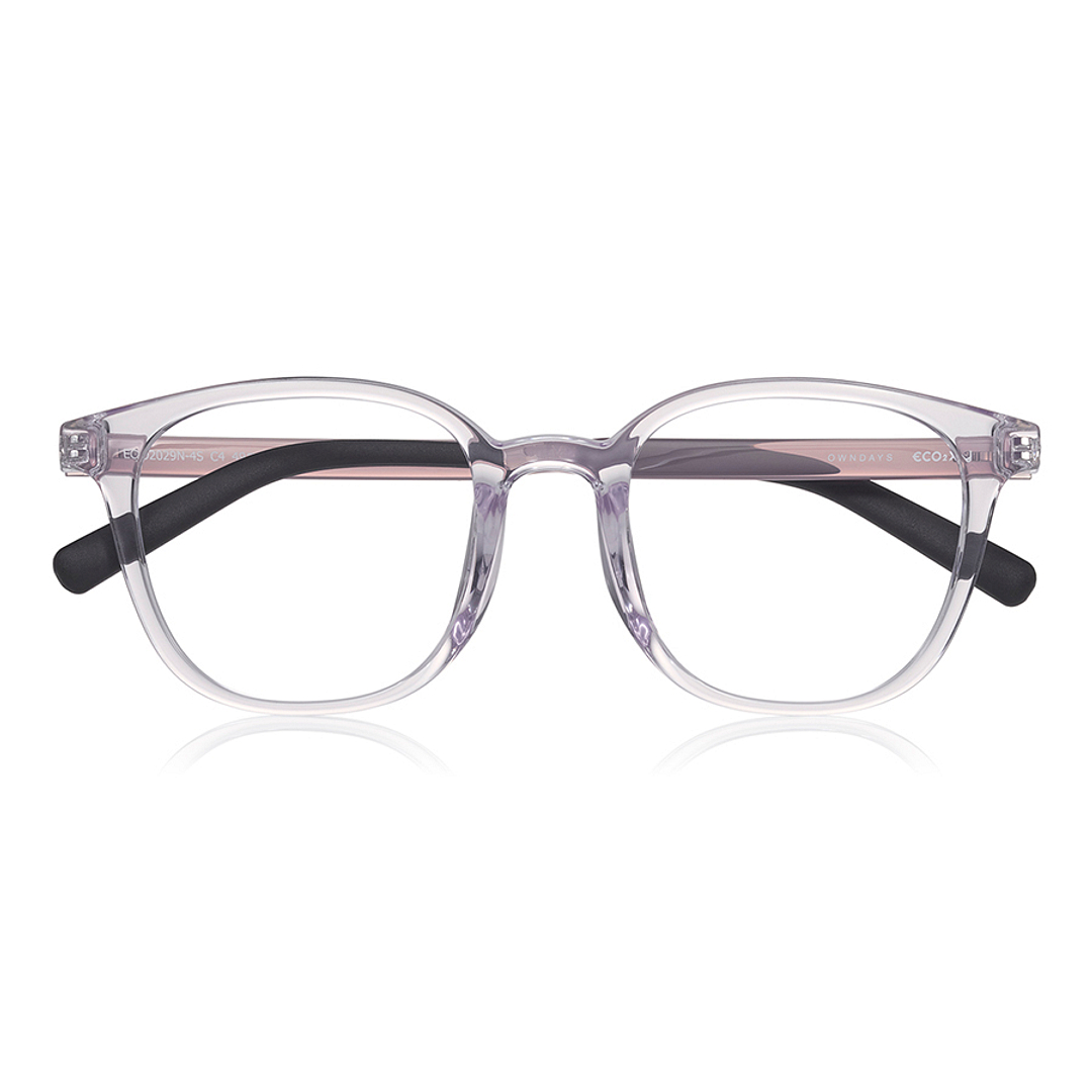 OWNDAYS | ESSENTIAL Clear Pink Full Rim Wellington right side