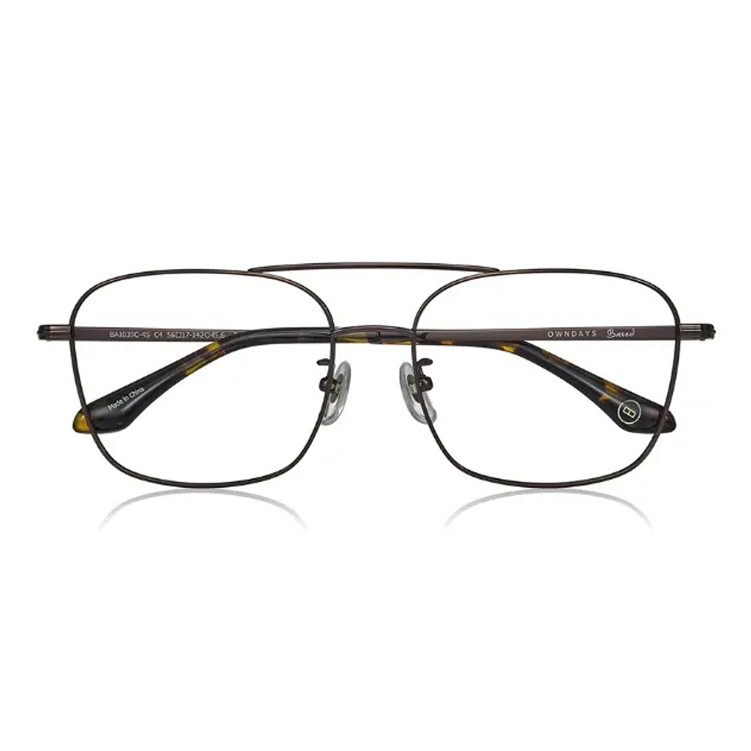 OWNDAYS | ESSENTIAL Light Brown Full Rim Wellington right side