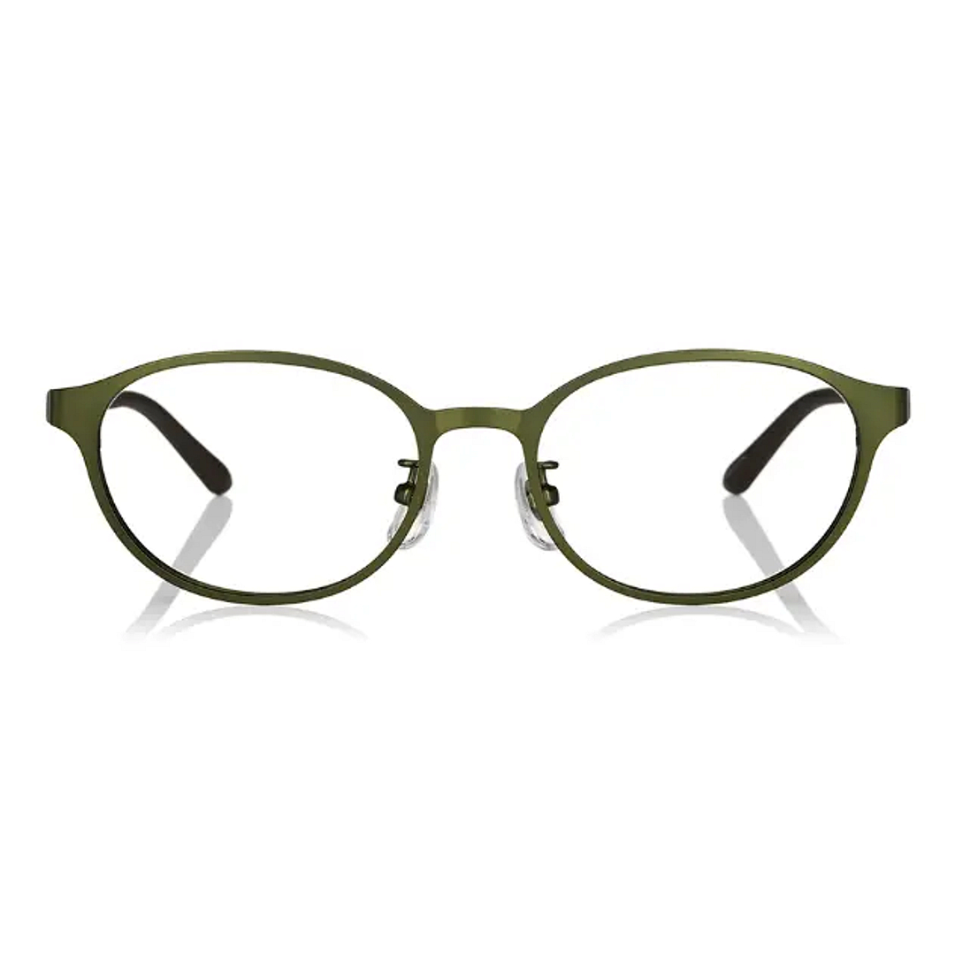 OWNDAYS | ESSENTIAL Matte Khaki Full Rim Oval right side
