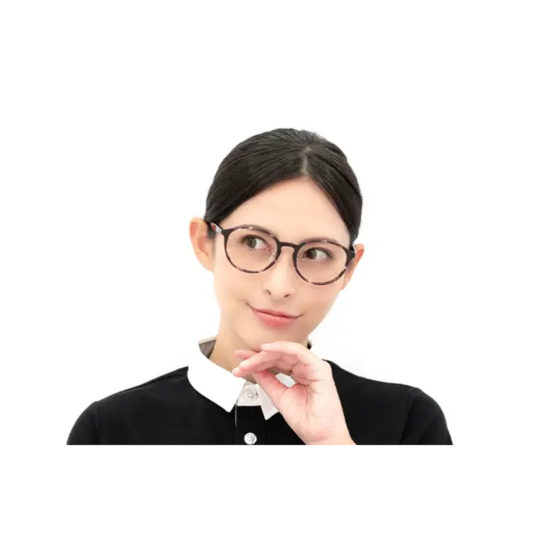 OWNDAYS | ESSENTIAL Black Full Rim Boston left side