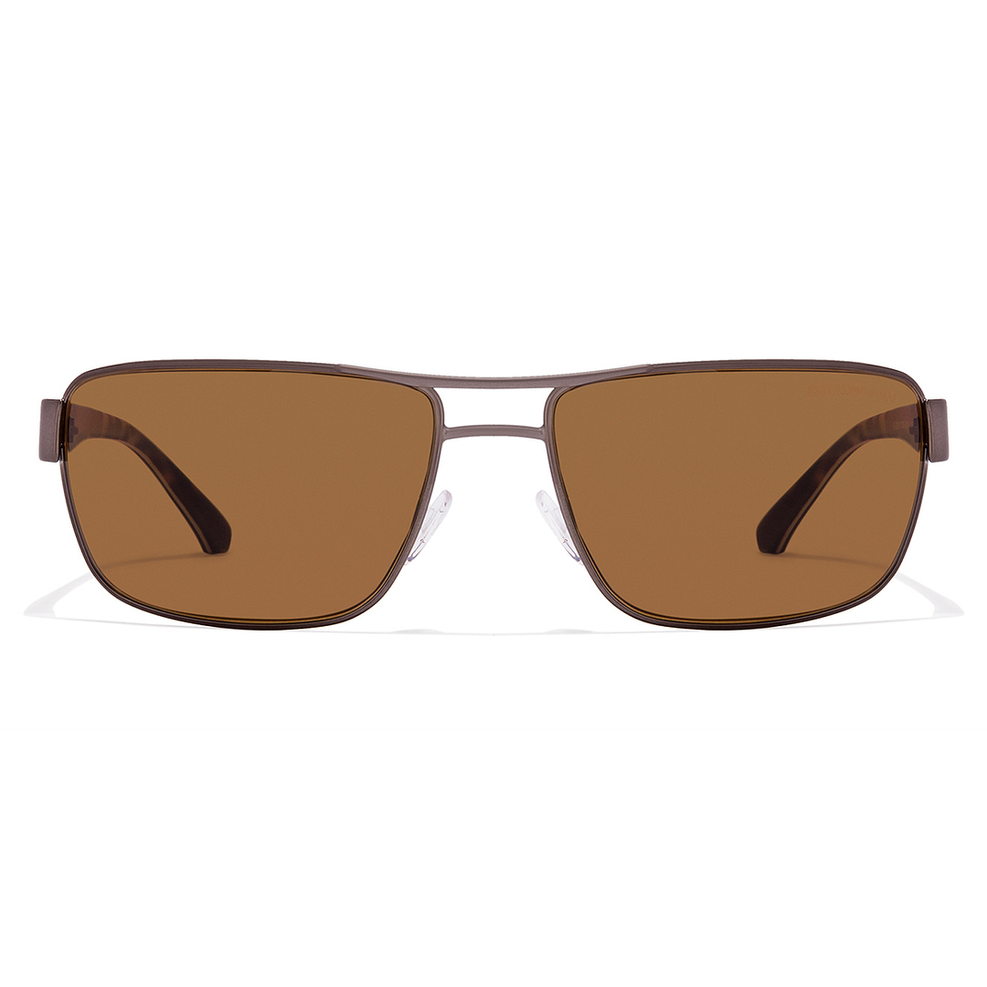 Emporio Armani Mid Gunmetal Full Rim Rectangle left side