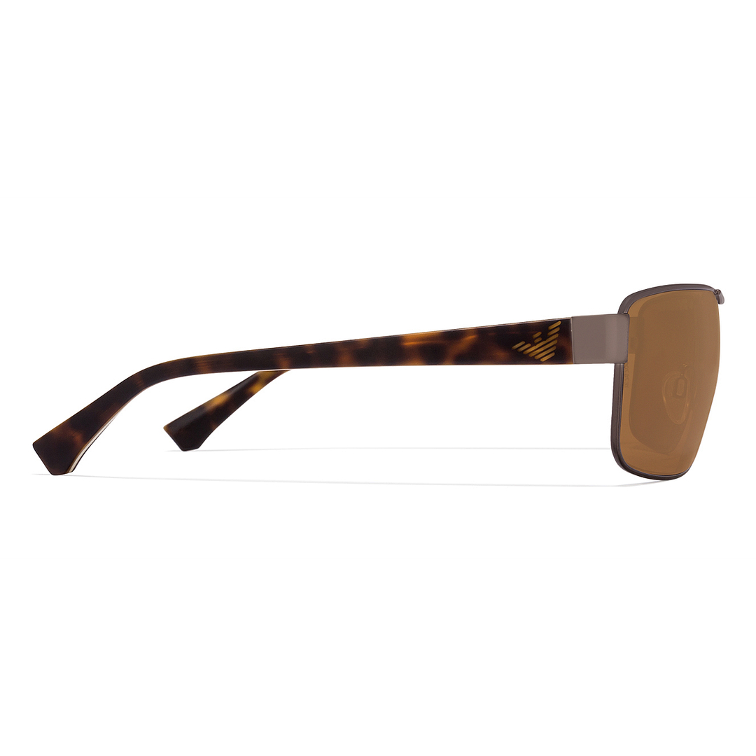 Emporio Armani Mid Gunmetal Full Rim Rectangle left side