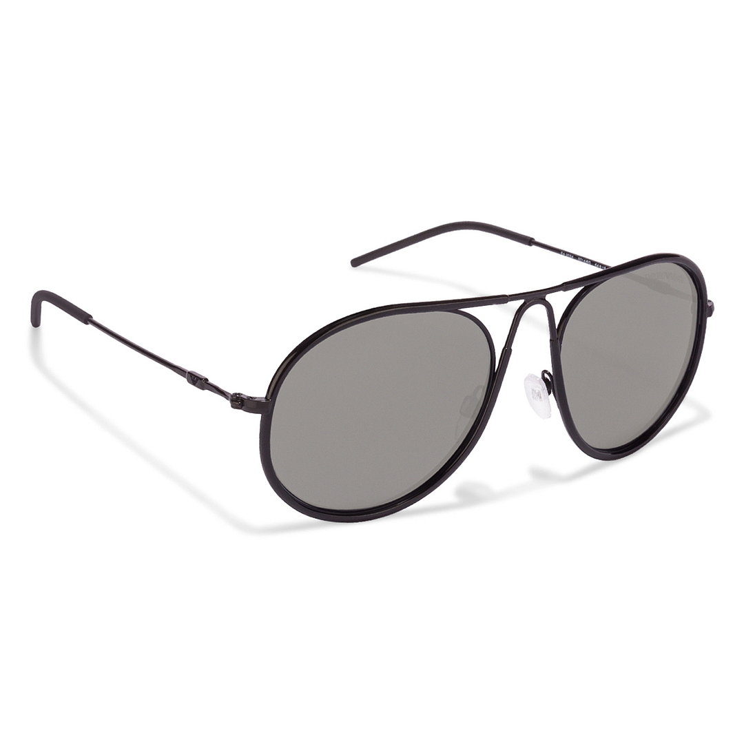 BRANDED Black Full Rim Aviator left side