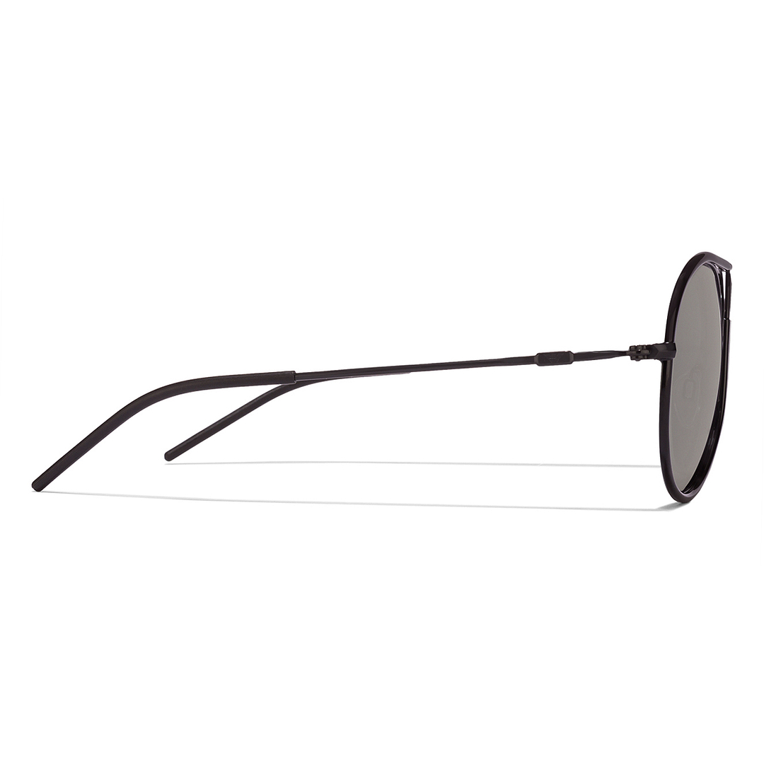 BRANDED Black Full Rim Aviator right side