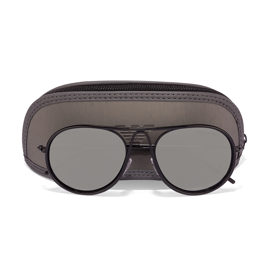 BRANDED Black Full Rim Aviator right side