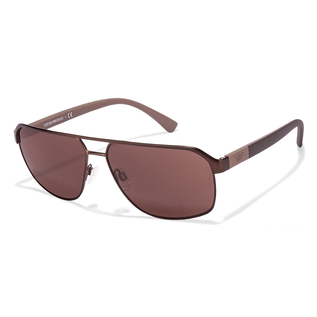 BRANDED Light Brown Full Rim Rectangle right side