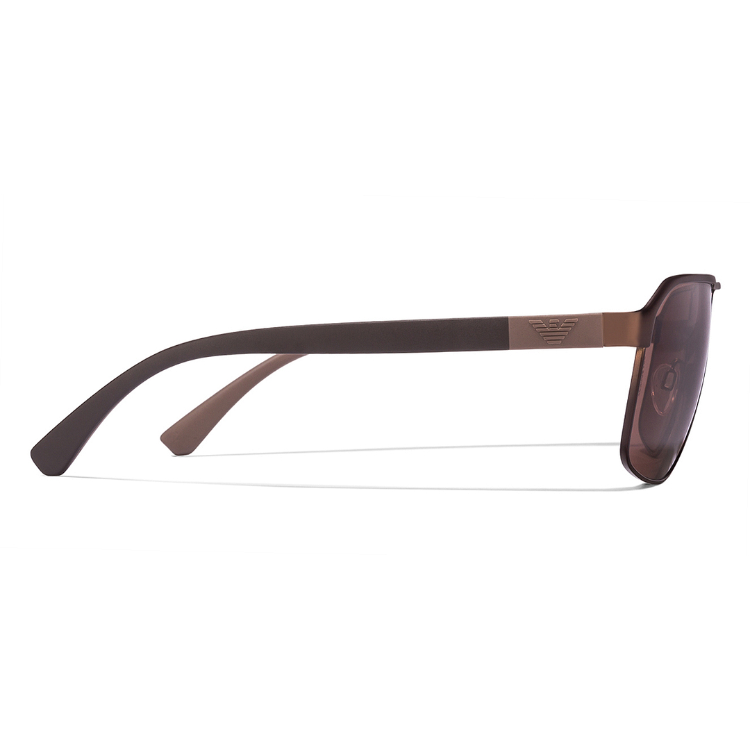 BRANDED Light Brown Full Rim Rectangle right side