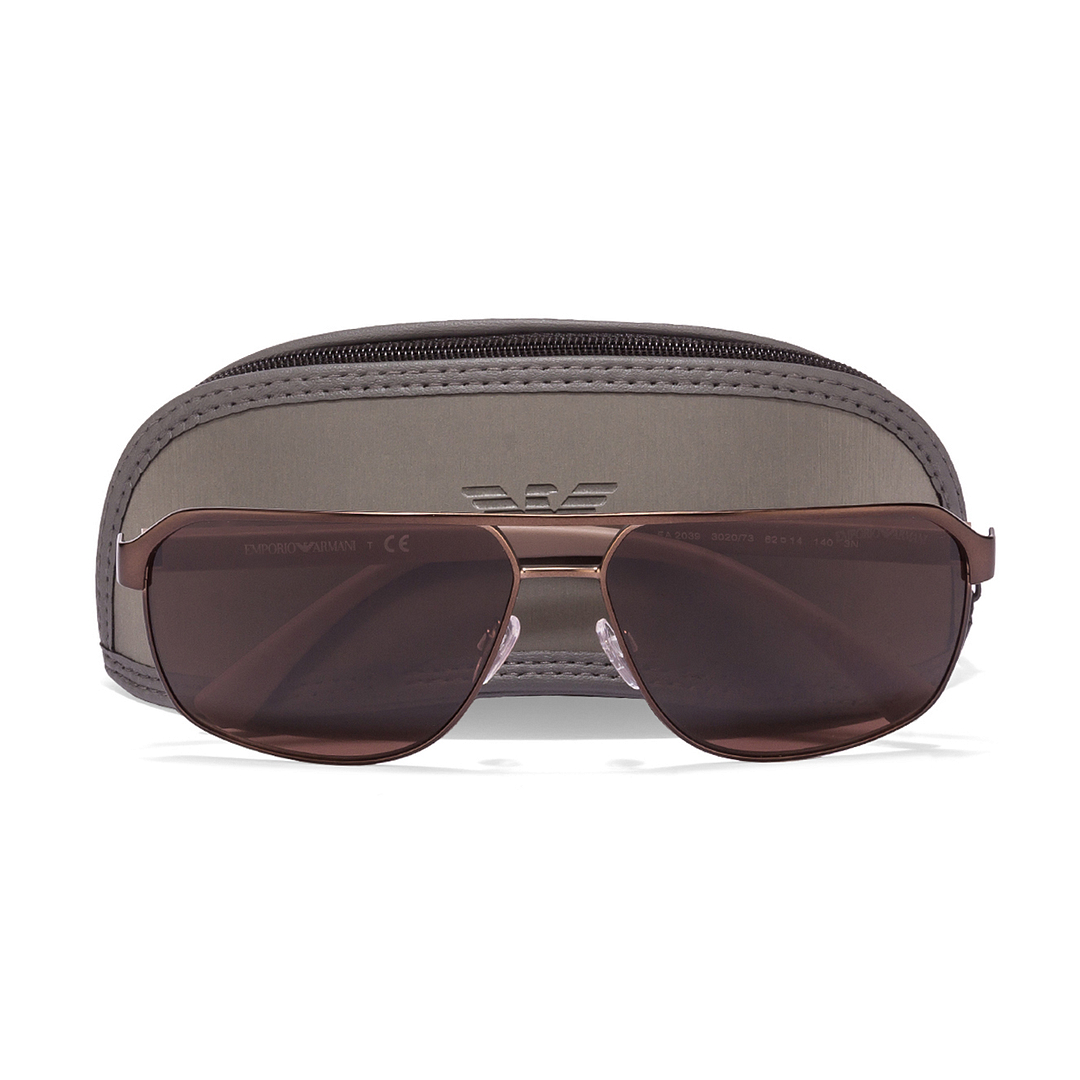 BRANDED Light Brown Full Rim Rectangle right side