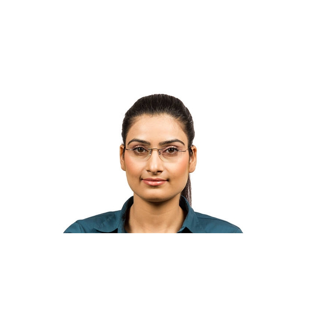 BRANDED Orange Rimless Rectangle left side