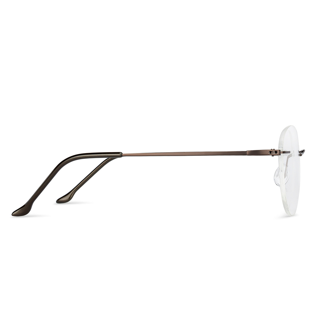 Vincent Chase Online Light Brown Rimless Round right side