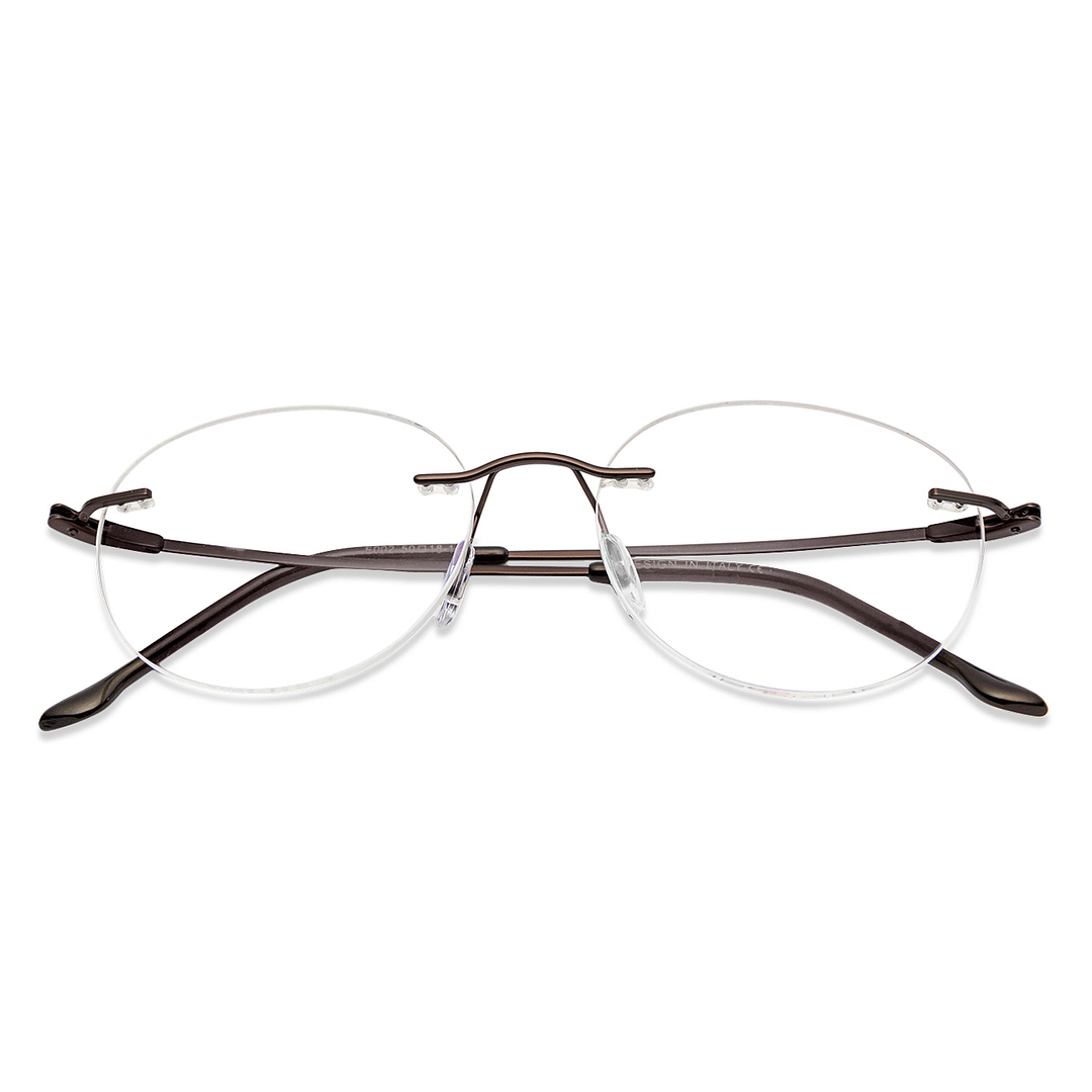 Vincent Chase Online Light Brown Rimless Round right side