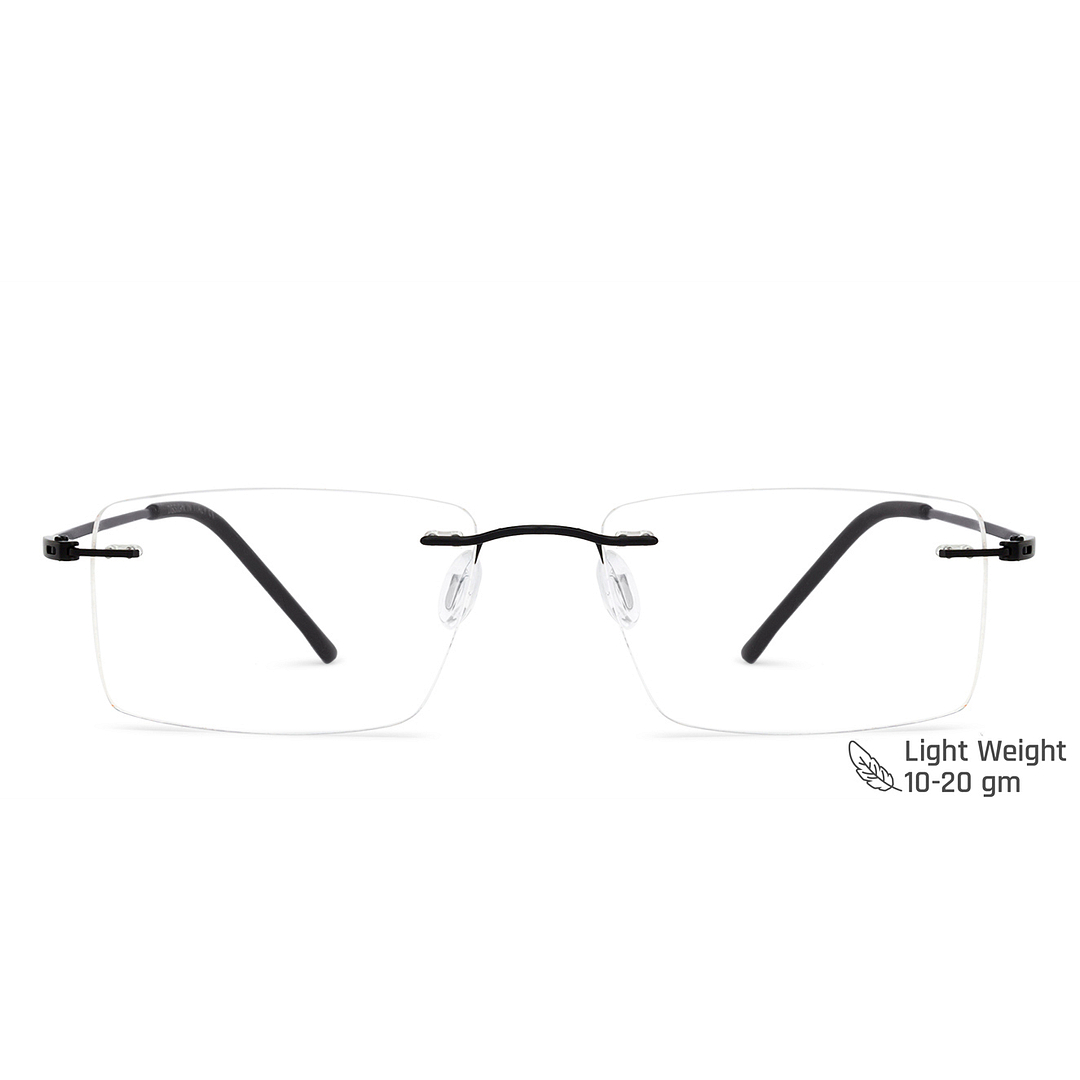 Vincent Chase Online Black Rimless Rectangle left side