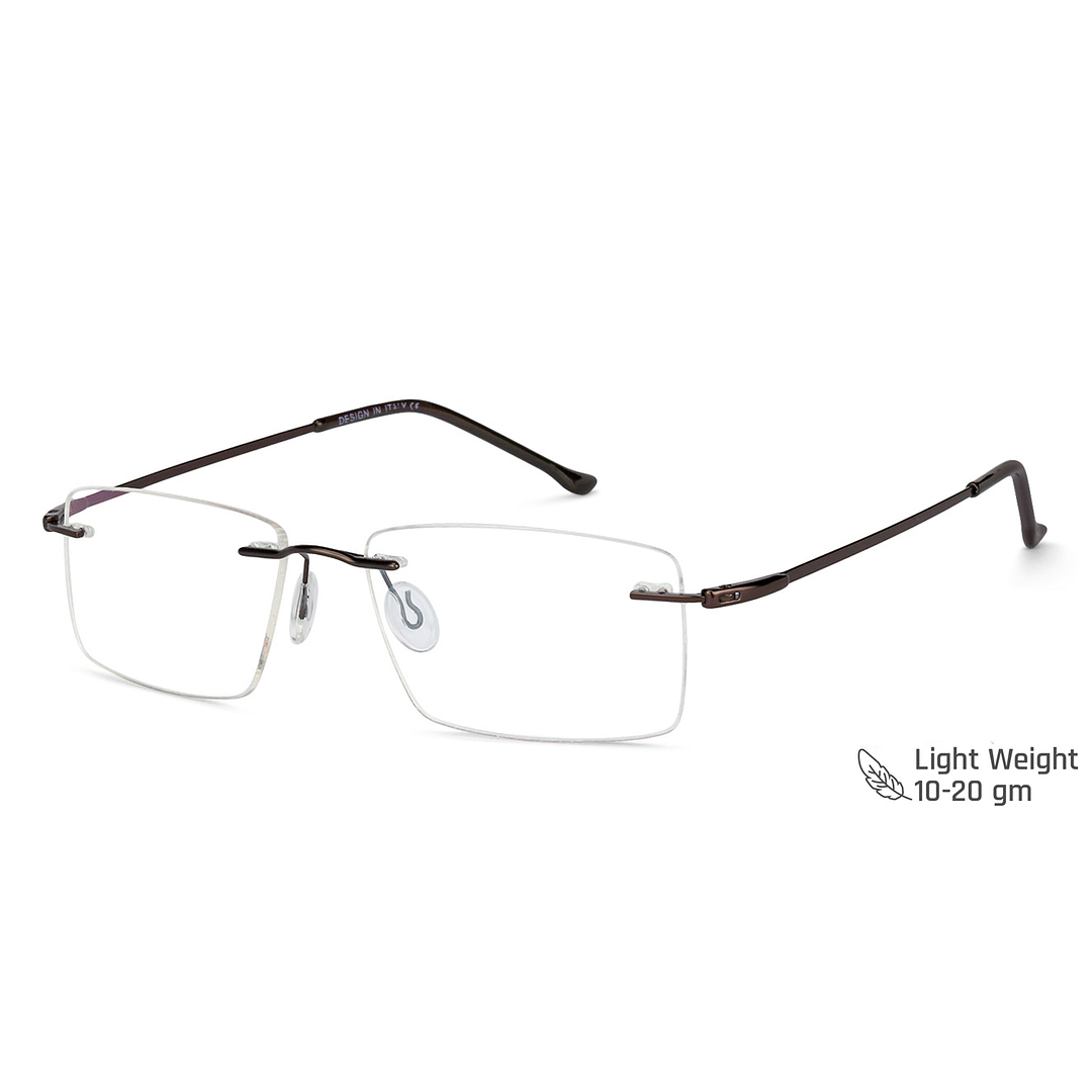 Vincent Chase Online Light Brown Rimless Rectangle right side