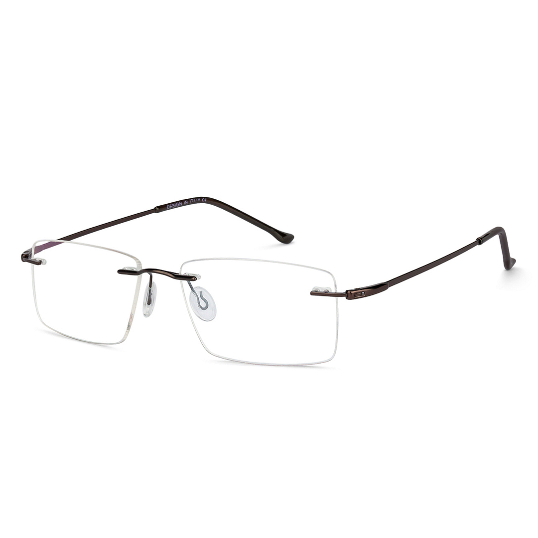 Vincent Chase Online Light Brown Rimless Rectangle left side