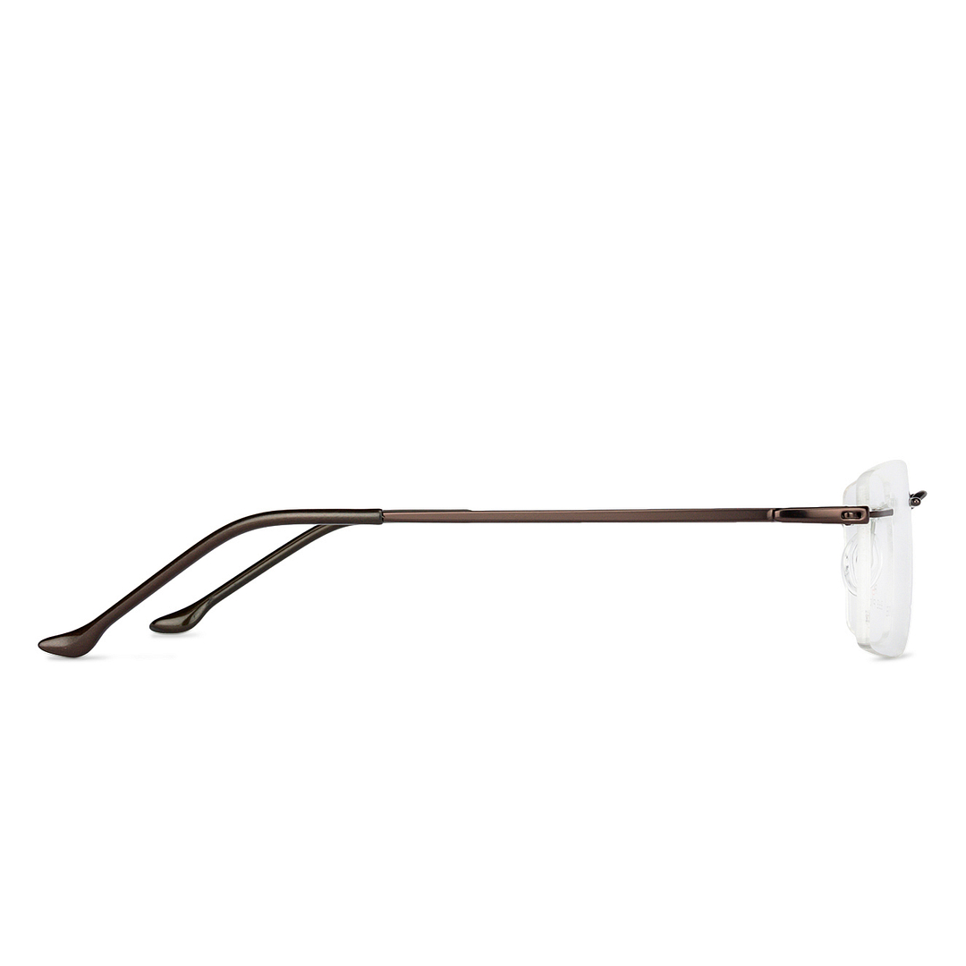Vincent Chase Online Light Brown Rimless Rectangle right side