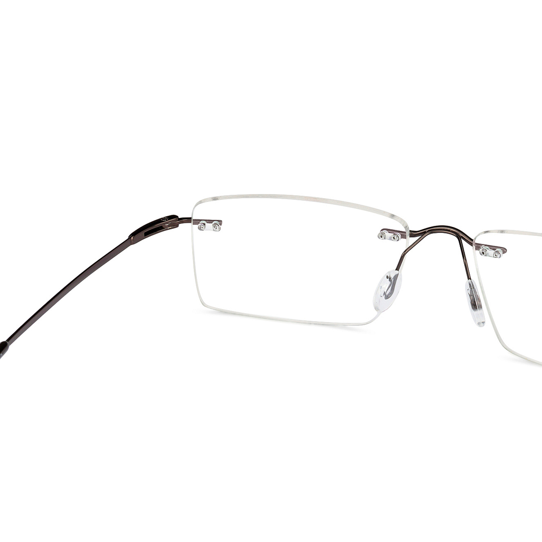 Vincent Chase Online Light Brown Rimless Rectangle left side