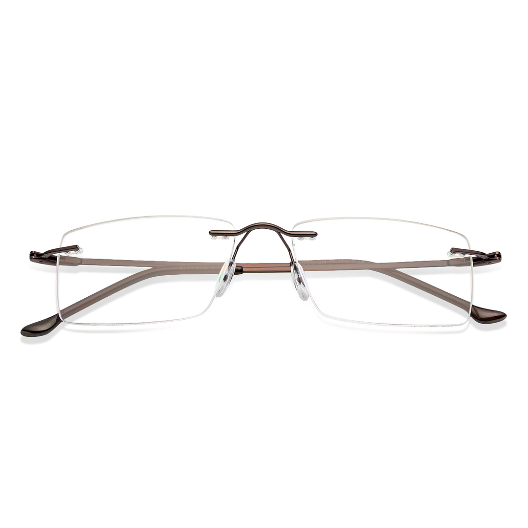 Vincent Chase Online Light Brown Rimless Rectangle right side