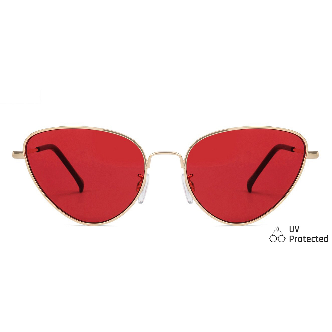 Fallon Colby Gold Full Rim Cat Eye left side