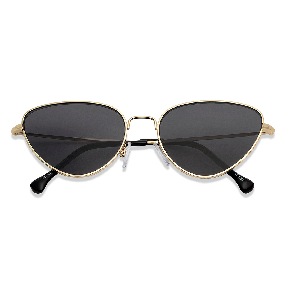 Fallon Colby Gold Full Rim Cat Eye left side