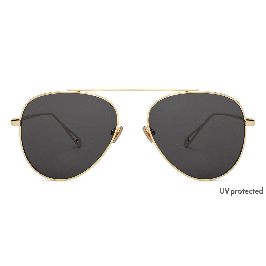 Fallon Colby Gold Full Rim Aviator left side
