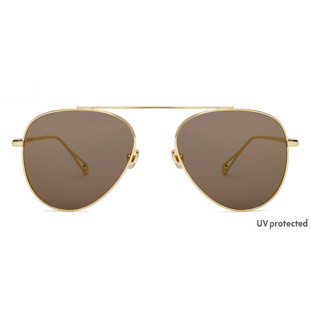 Fallon Colby Gold Full Rim Aviator left side