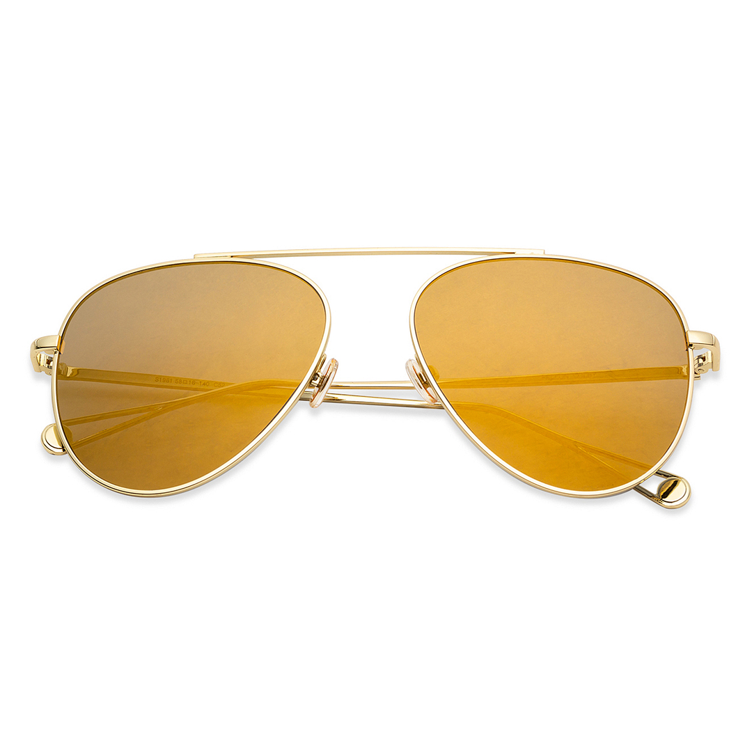 Fallon Colby Gold Full Rim Aviator right side